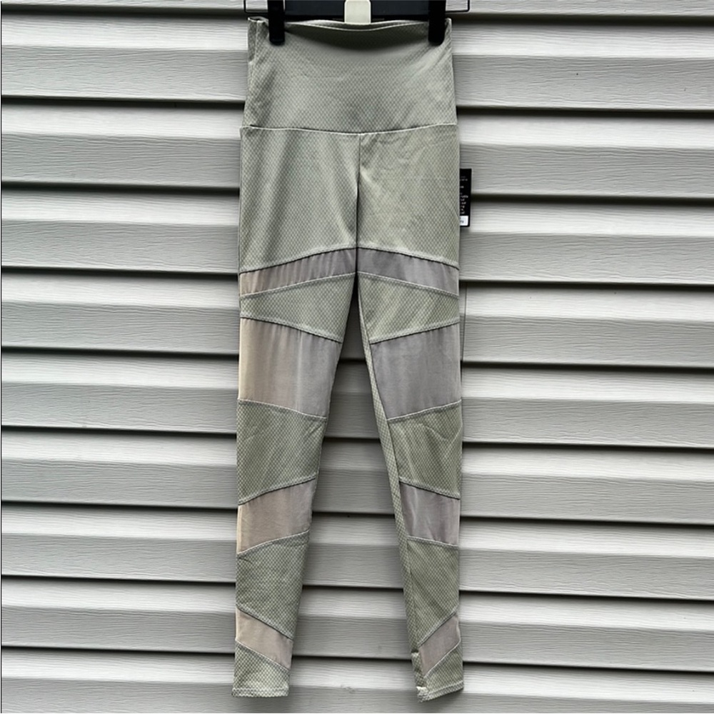 Onzie Bondage Legging Green Mesh Cutout High Waist Yoga Pants XS NWT‎ 280-SFIS